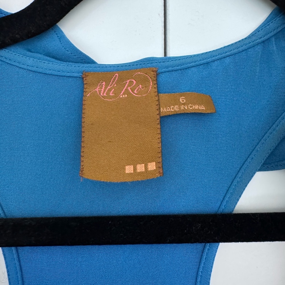 Ali Ro Blue Ruffle Mini Dress - Picture 2 of 3